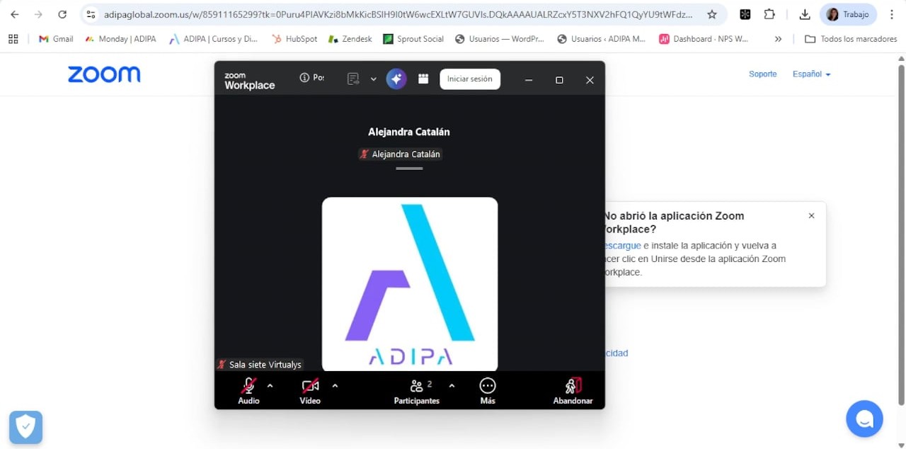 Si sales de la clase, el sistema solicita registrar nuevamente tus datos para asociarte a la lista de asistencia