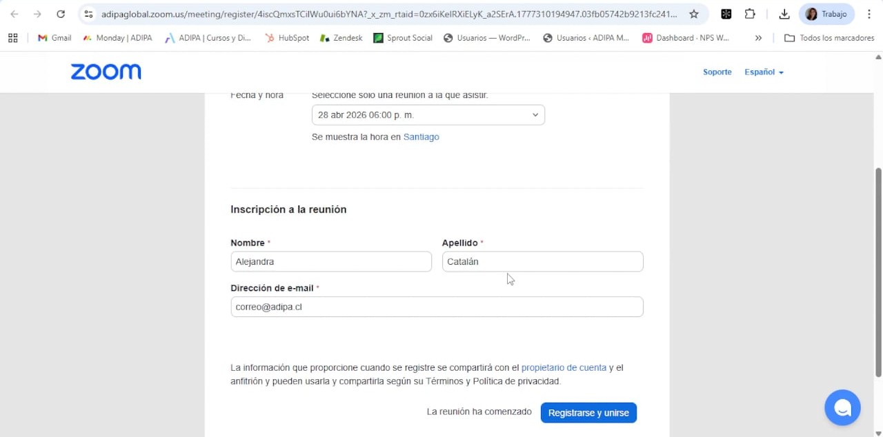 Registro fuera del horario o en clase futura no genera asistencia en ninguna lista